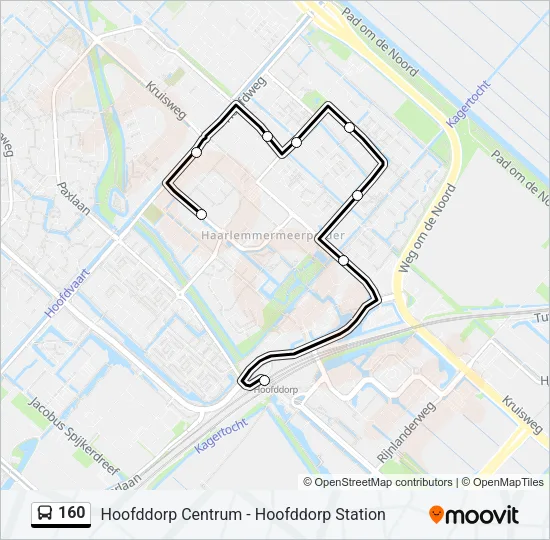 160 Bus Line Map