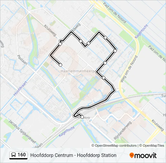 160 Bus Line Map