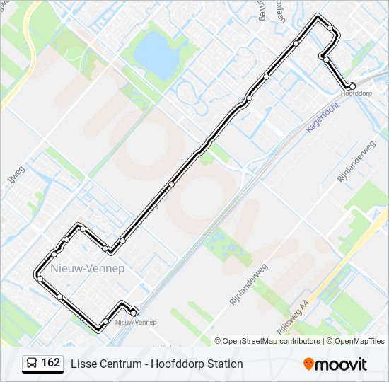 162 Route: Schedules, Stops & Maps - Hoofddorp Via Stat. Nw-Vennep