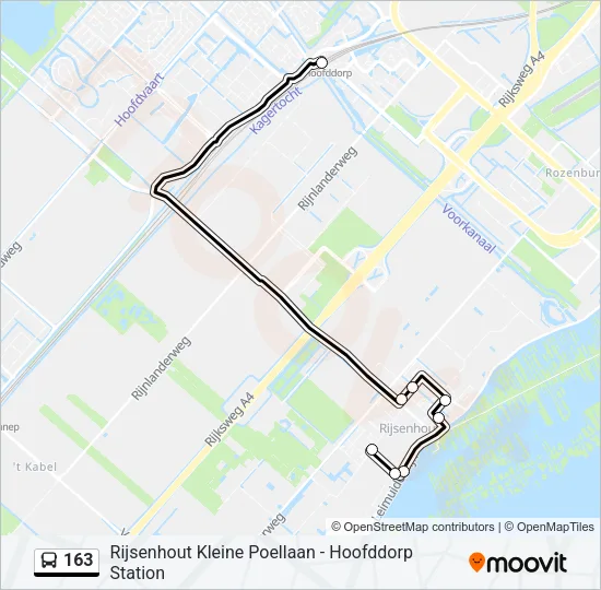 163 Bus Line Map