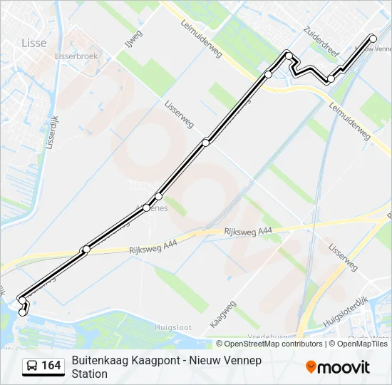164 Bus Line Map