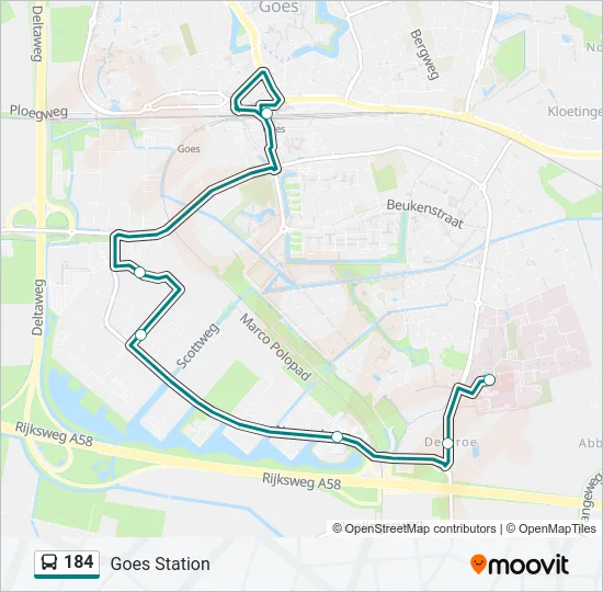 184 Bus Line Map