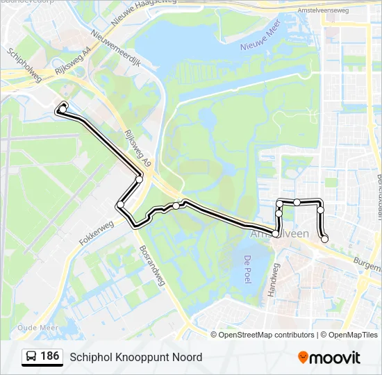 186 Bus Line Map