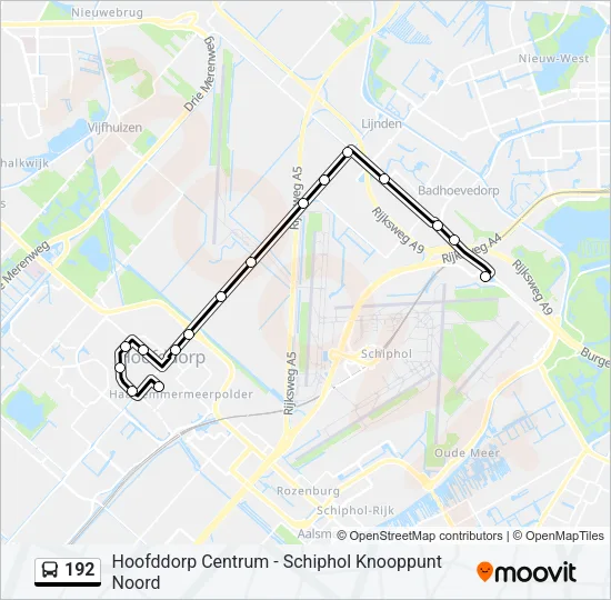 192 Bus Line Map