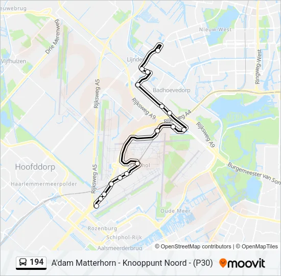 194 Bus Line Map
