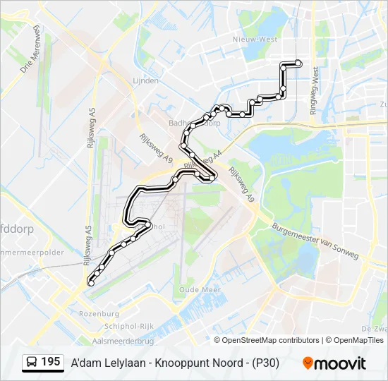 195 Bus Line Map