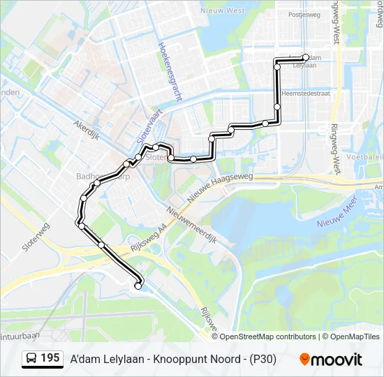 195 Bus Line Map