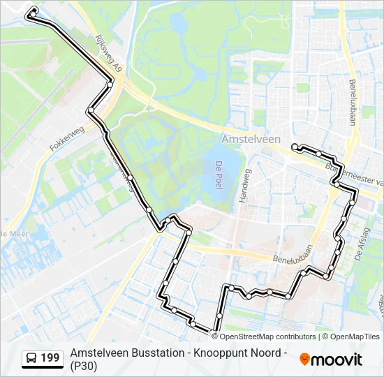 199 Bus Line Map