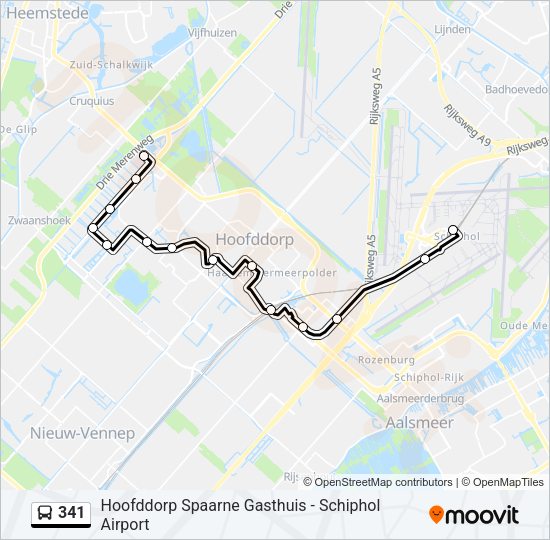341 Bus Line Map