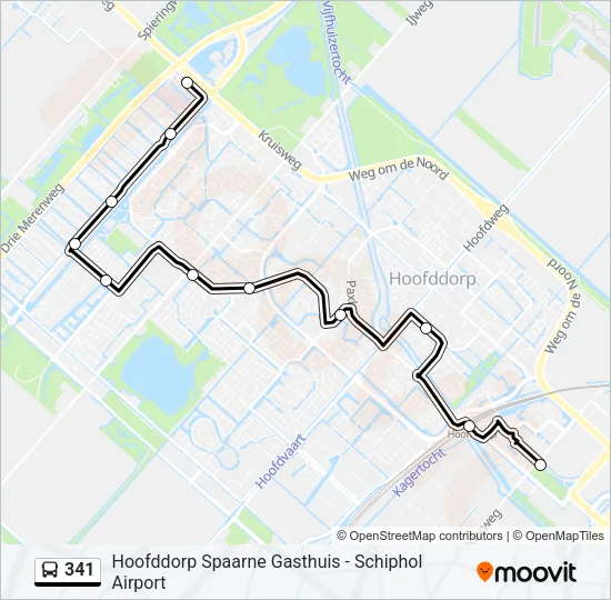 341 Bus Line Map