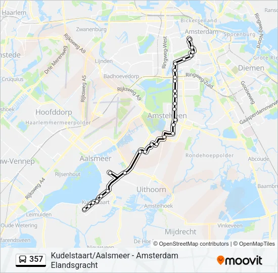 357 Bus Line Map
