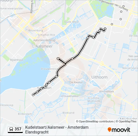 357 Bus Line Map