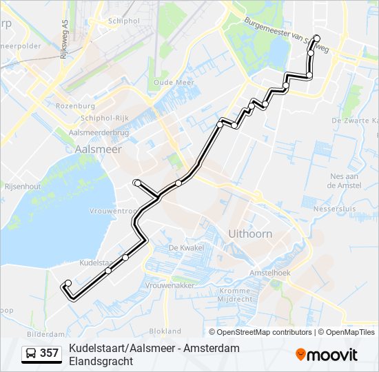 357 bus Line Map