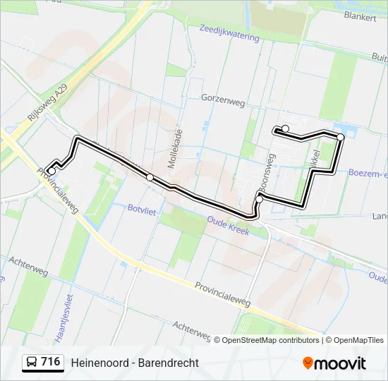 716 Bus Line Map