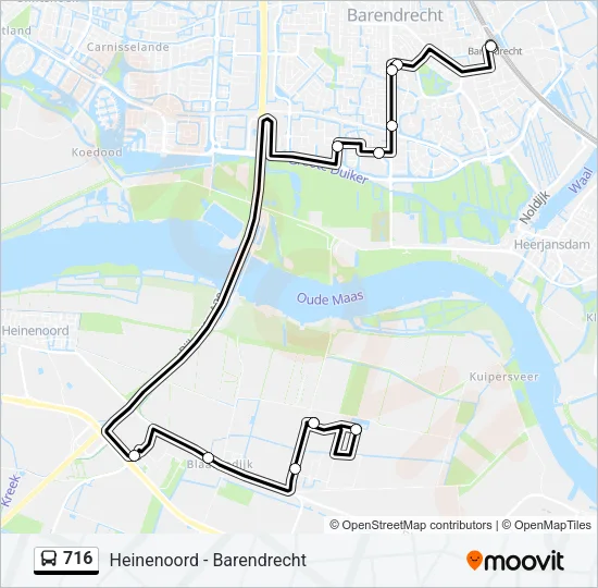 716 Bus Line Map