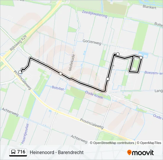 716 Bus Line Map