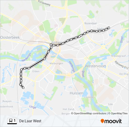 Verbanning struik Veilig 1 Route: Schedules, Stops & Maps - De Laar West (Updated)