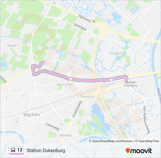 13 Bus Line Map
