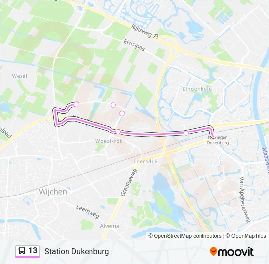 13 Bus Line Map
