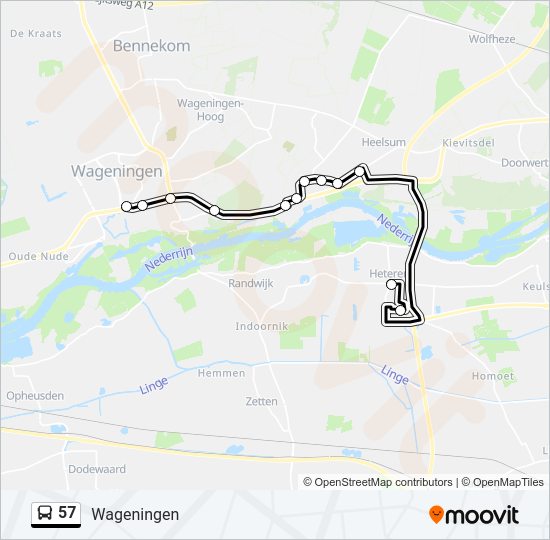 57 bus Line Map