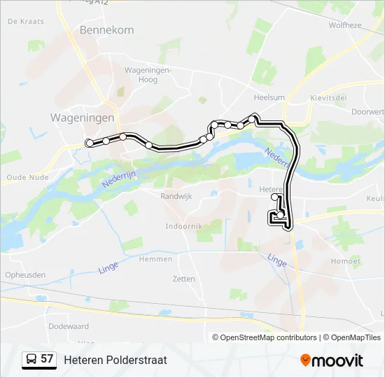 57 Bus Line Map
