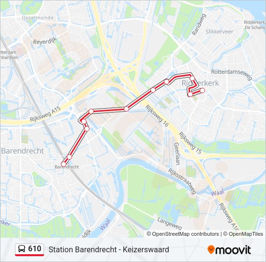 610 Bus Line Map