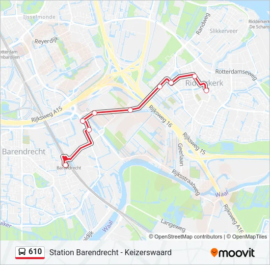 610 Bus Line Map