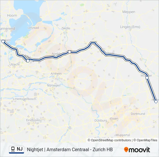 NJ  Line Map