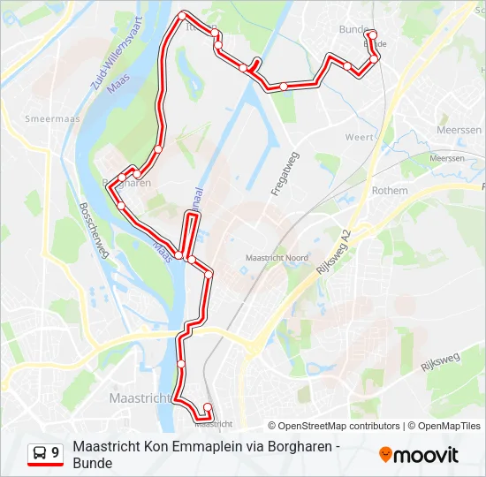 9 Bus Line Map