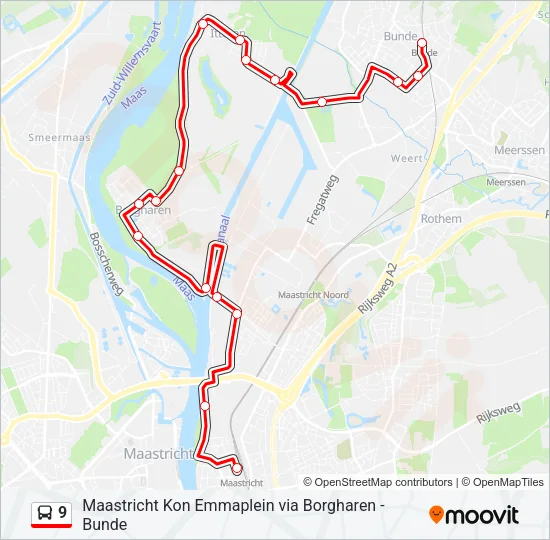9 Bus Line Map