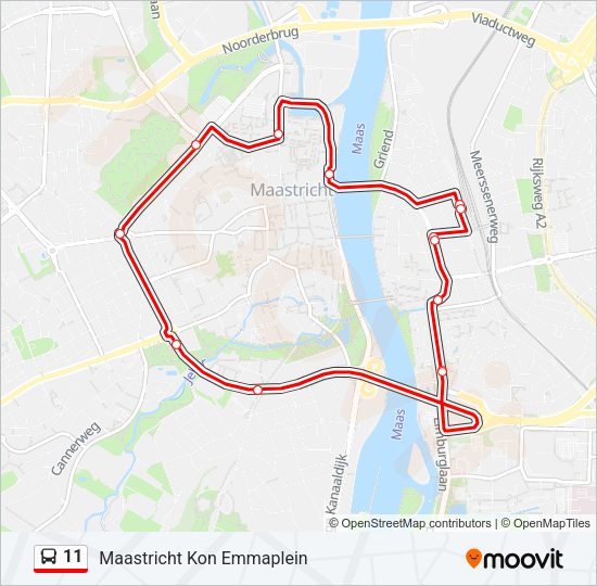 11 Bus Line Map