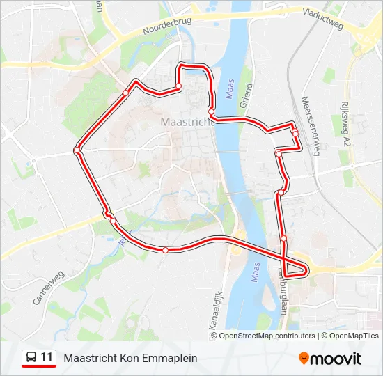 11 Bus Line Map
