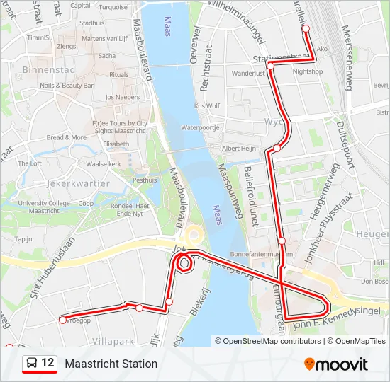 12 Bus Line Map