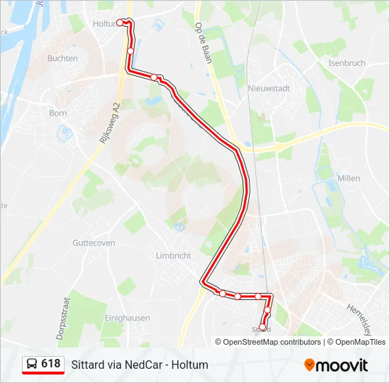 618 Bus Line Map