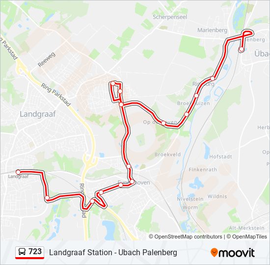 723 bus Line Map