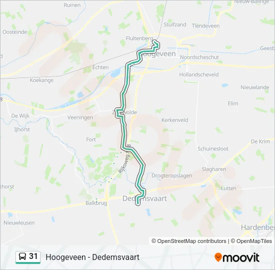 31 Bus Line Map