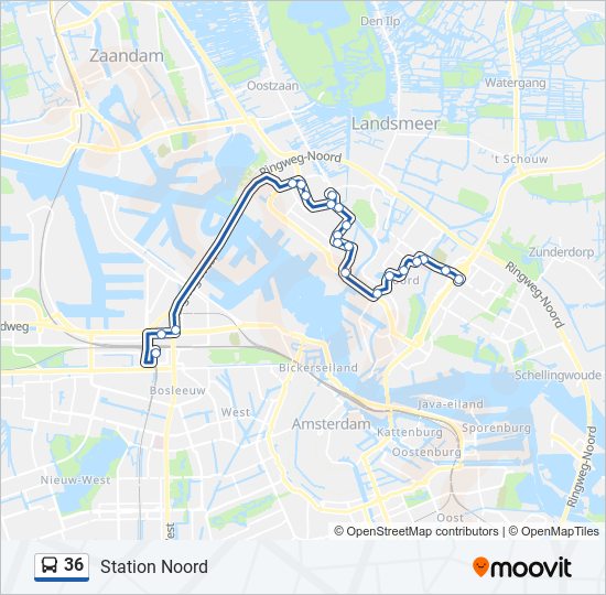 36 bus Line Map