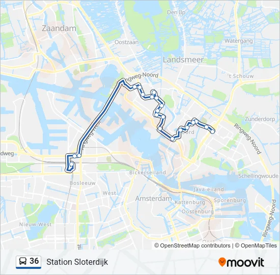 36 Bus Line Map