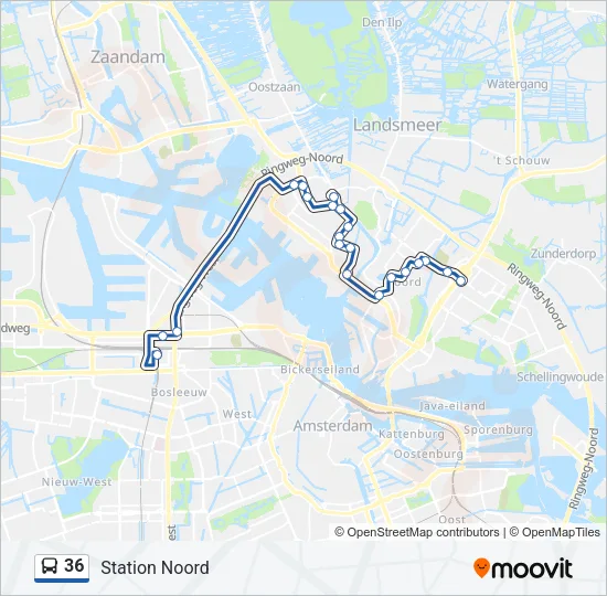 36 Bus Line Map
