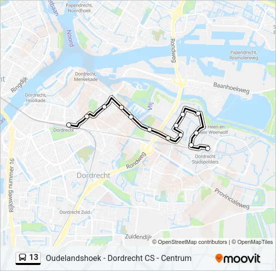 13 Bus Line Map