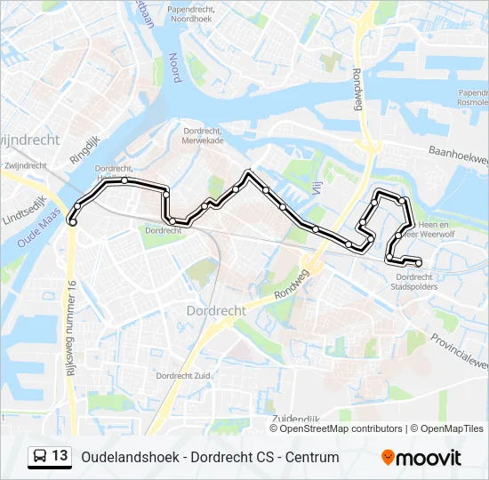 13 Bus Line Map