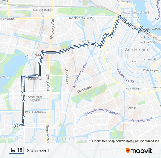 18 Bus Line Map