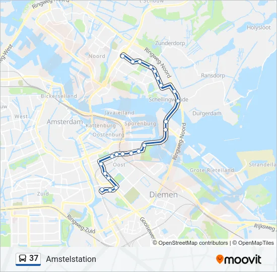 37 Bus Line Map