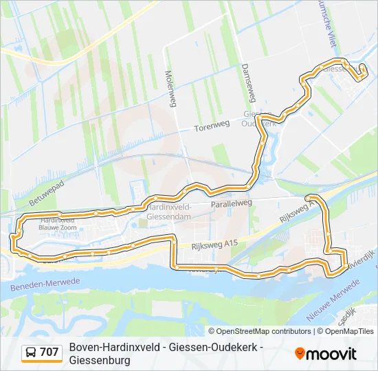 707 Bus Line Map