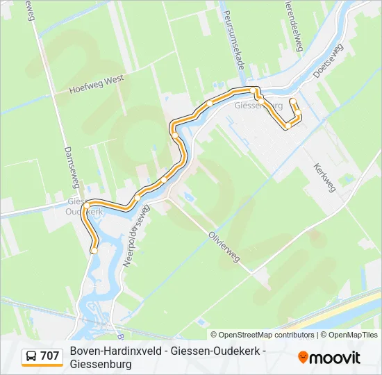 707 Bus Line Map