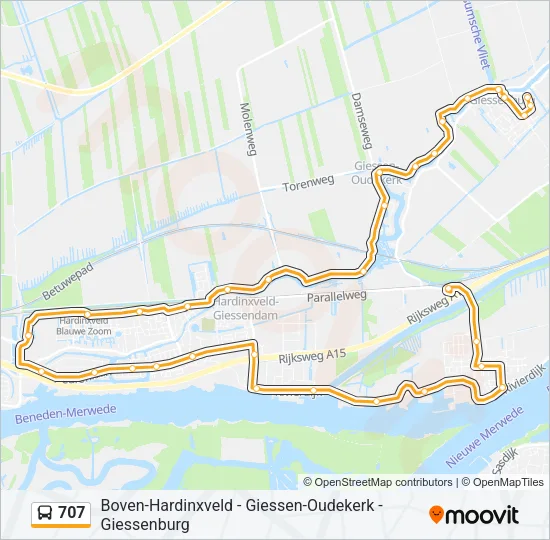 707 Bus Line Map