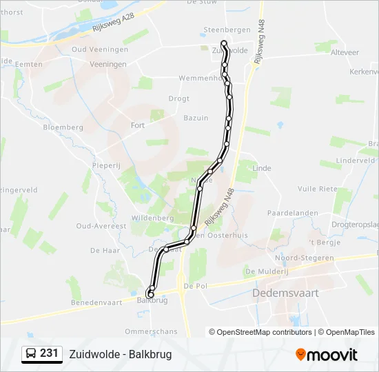 231 Bus Line Map