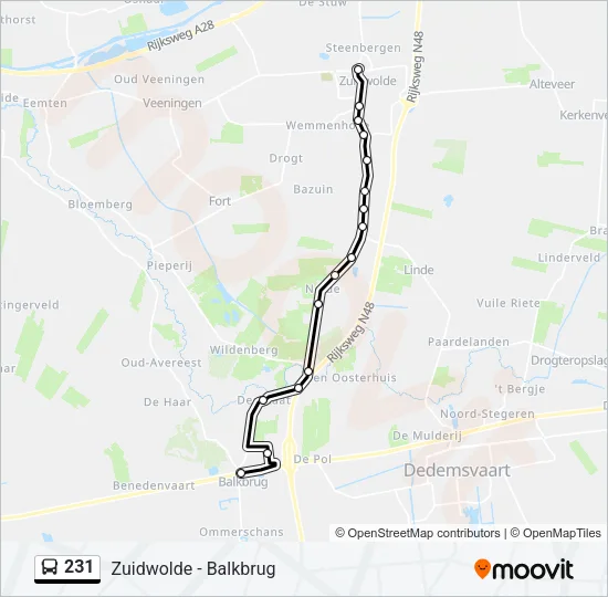 231 Bus Line Map