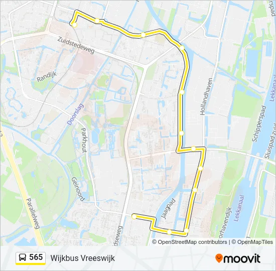 565 Bus Line Map