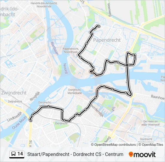 14 Bus Line Map
